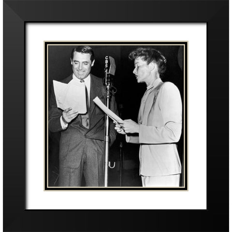 Cary Grant Black Modern Wood Framed Art Print with Double Matting by Hollywood Photo Archive