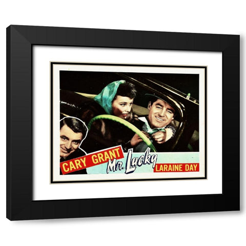 Mr. Lucky - Lobby Card Black Modern Wood Framed Art Print with Double Matting by Hollywood Photo Archive