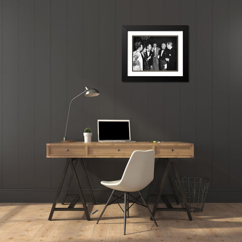 Sunset Boulevard Black Modern Wood Framed Art Print with Double Matting by Hollywood Photo Archive