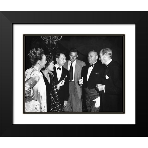Sunset Boulevard Black Modern Wood Framed Art Print with Double Matting by Hollywood Photo Archive