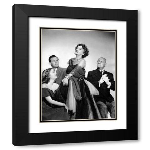 Sunset Boulevard Black Modern Wood Framed Art Print with Double Matting by Hollywood Photo Archive