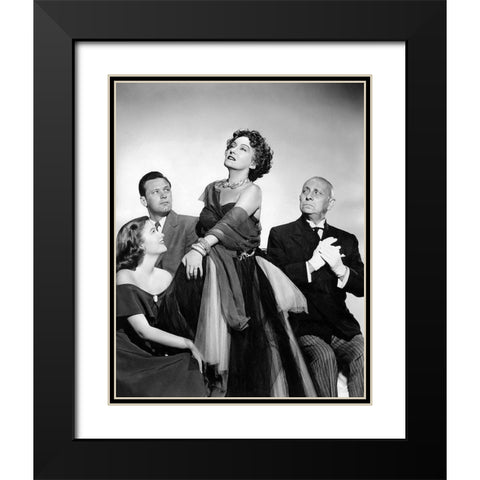 Sunset Boulevard Black Modern Wood Framed Art Print with Double Matting by Hollywood Photo Archive