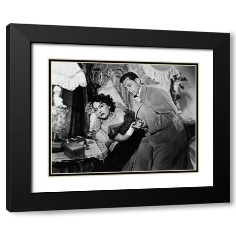 Sunset Boulevard Black Modern Wood Framed Art Print with Double Matting by Hollywood Photo Archive