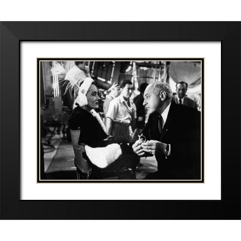 Sunset Boulevard Black Modern Wood Framed Art Print with Double Matting by Hollywood Photo Archive