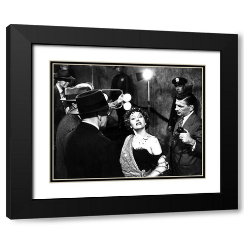 Sunset Boulevard Black Modern Wood Framed Art Print with Double Matting by Hollywood Photo Archive