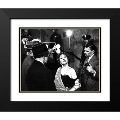 Sunset Boulevard Black Modern Wood Framed Art Print with Double Matting by Hollywood Photo Archive