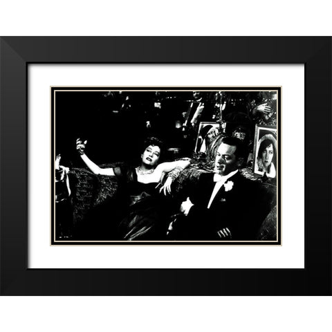 Sunset Boulevard Black Modern Wood Framed Art Print with Double Matting by Hollywood Photo Archive