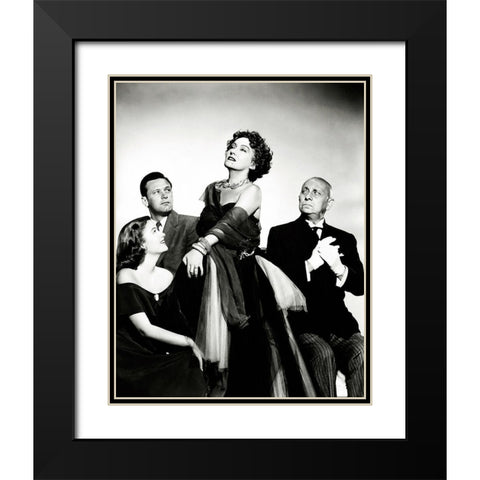 Sunset Boulevard Black Modern Wood Framed Art Print with Double Matting by Hollywood Photo Archive