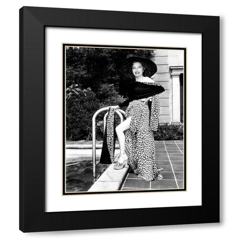 Sunset Boulevard Black Modern Wood Framed Art Print with Double Matting by Hollywood Photo Archive
