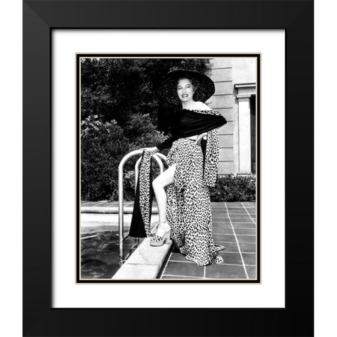 Sunset Boulevard Black Modern Wood Framed Art Print with Double Matting by Hollywood Photo Archive