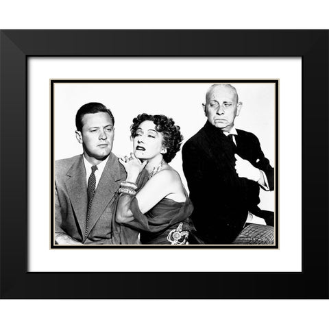 Sunset Boulevard Black Modern Wood Framed Art Print with Double Matting by Hollywood Photo Archive