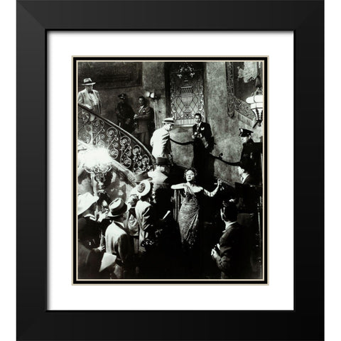 Sunset Boulevard Black Modern Wood Framed Art Print with Double Matting by Hollywood Photo Archive