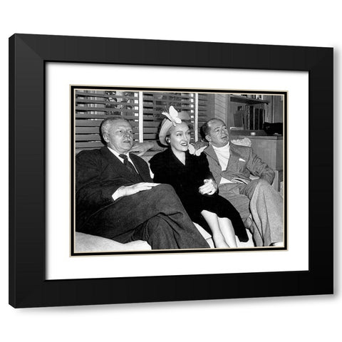 Sunset Boulevard Black Modern Wood Framed Art Print with Double Matting by Hollywood Photo Archive