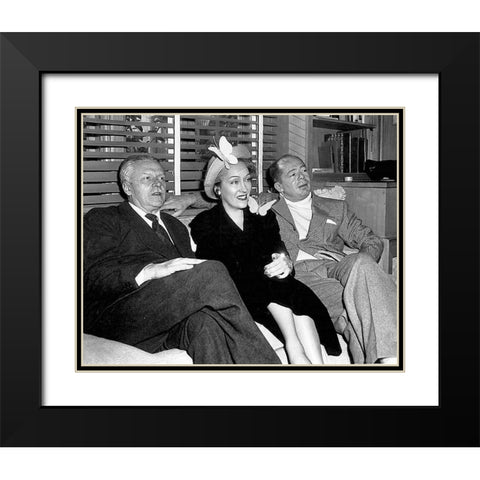 Sunset Boulevard Black Modern Wood Framed Art Print with Double Matting by Hollywood Photo Archive