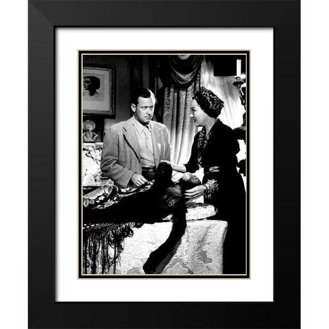 Sunset Boulevard Black Modern Wood Framed Art Print with Double Matting by Hollywood Photo Archive