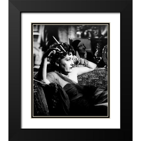 Sunset Boulevard Black Modern Wood Framed Art Print with Double Matting by Hollywood Photo Archive