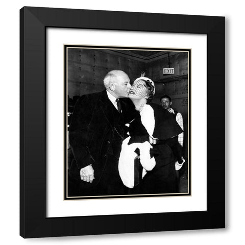 Sunset Boulevard Black Modern Wood Framed Art Print with Double Matting by Hollywood Photo Archive