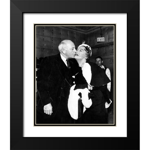 Sunset Boulevard Black Modern Wood Framed Art Print with Double Matting by Hollywood Photo Archive