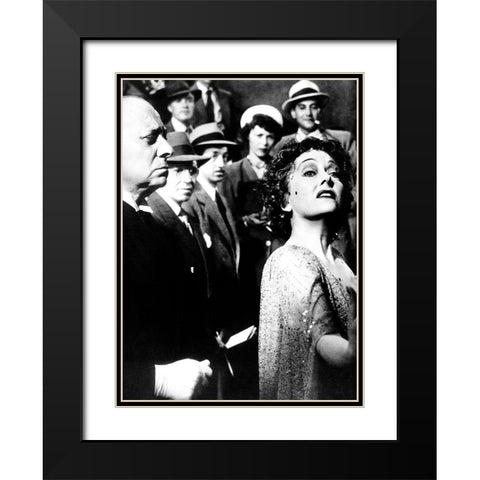 Sunset Boulevard Black Modern Wood Framed Art Print with Double Matting by Hollywood Photo Archive