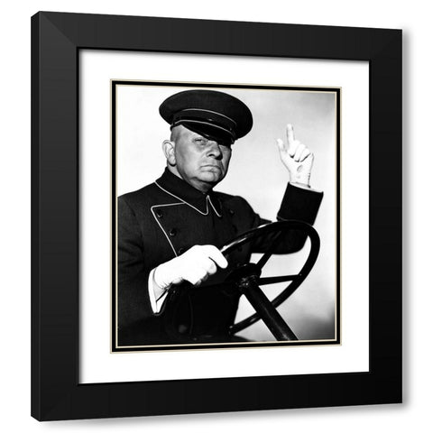 Sunset Boulevard Black Modern Wood Framed Art Print with Double Matting by Hollywood Photo Archive