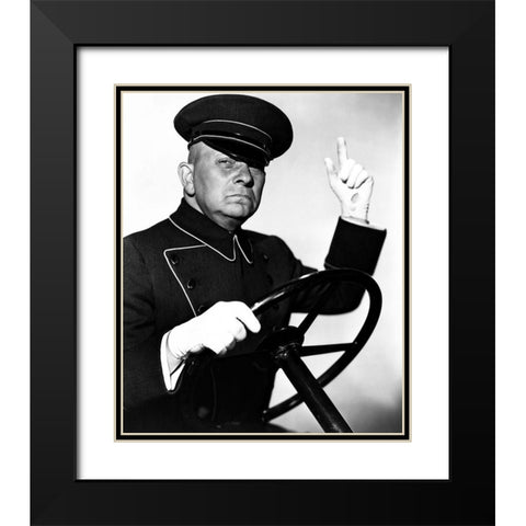 Sunset Boulevard Black Modern Wood Framed Art Print with Double Matting by Hollywood Photo Archive