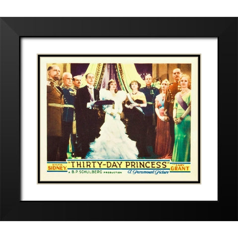 Thirty Day Princess - Lobby Card Black Modern Wood Framed Art Print with Double Matting by Hollywood Photo Archive