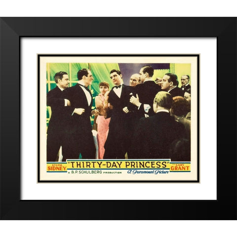 Thirty Day Princess - Lobby Card Black Modern Wood Framed Art Print with Double Matting by Hollywood Photo Archive