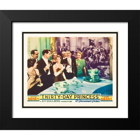 Thirty Day Princess - Lobby Card Black Modern Wood Framed Art Print with Double Matting by Hollywood Photo Archive