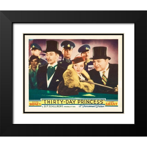 Thirty Day Princess - Lobby Card Black Modern Wood Framed Art Print with Double Matting by Hollywood Photo Archive