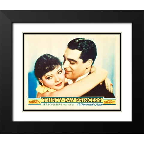 Thirty Day Princess - Lobby Card Black Modern Wood Framed Art Print with Double Matting by Hollywood Photo Archive
