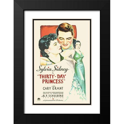 Thirty Day Princess Black Modern Wood Framed Art Print with Double Matting by Hollywood Photo Archive