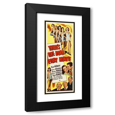 Elizabeth Taylor - Theres One Born Every Minute Black Modern Wood Framed Art Print with Double Matting by Hollywood Photo Archive
