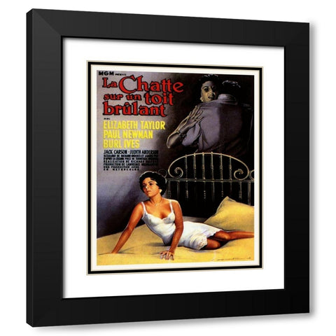 French - Cat on a Hot Tin Roof Black Modern Wood Framed Art Print with Double Matting by Hollywood Photo Archive