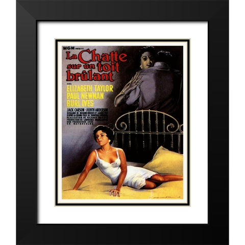 French - Cat on a Hot Tin Roof Black Modern Wood Framed Art Print with Double Matting by Hollywood Photo Archive