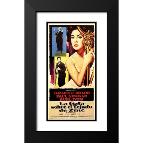 Spanish - Cat on a Hot Tin Roof Black Modern Wood Framed Art Print with Double Matting by Hollywood Photo Archive