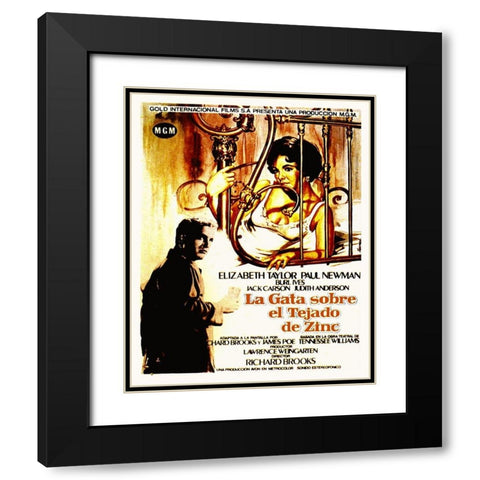 Spanish - Cat on a Hot Tin Roof Black Modern Wood Framed Art Print with Double Matting by Hollywood Photo Archive