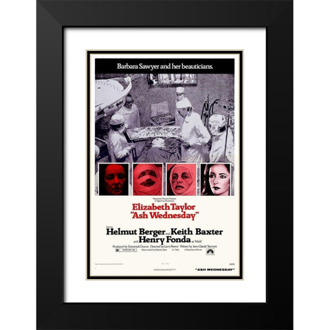 Elizabeth Taylor - Ash Wednesday Black Modern Wood Framed Art Print with Double Matting by Hollywood Photo Archive