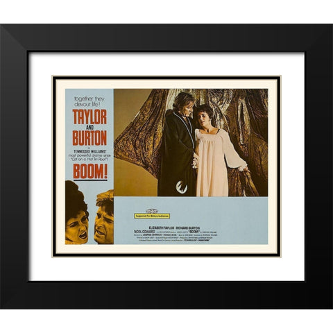 Elizabeth Taylor - Boom! - Lobby Card Black Modern Wood Framed Art Print with Double Matting by Hollywood Photo Archive