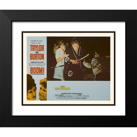 Elizabeth Taylor - Boom! - Lobby Card Black Modern Wood Framed Art Print with Double Matting by Hollywood Photo Archive