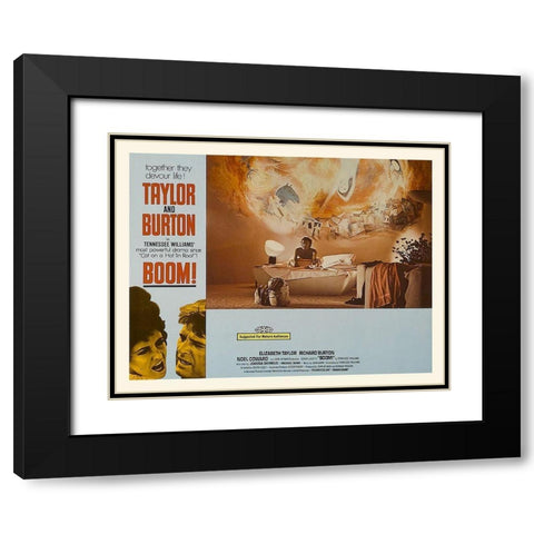 Elizabeth Taylor - Boom! - Lobby Card Black Modern Wood Framed Art Print with Double Matting by Hollywood Photo Archive