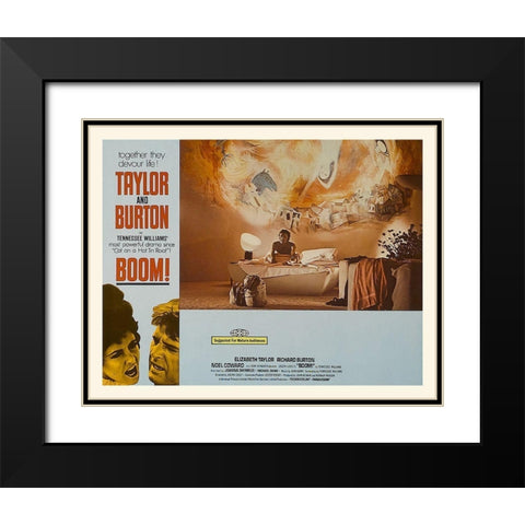 Elizabeth Taylor - Boom! - Lobby Card Black Modern Wood Framed Art Print with Double Matting by Hollywood Photo Archive