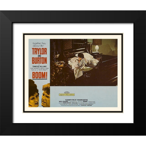 Elizabeth Taylor - Boom! - Lobby Card Black Modern Wood Framed Art Print with Double Matting by Hollywood Photo Archive
