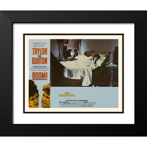 Elizabeth Taylor - Boom! - Lobby Card Black Modern Wood Framed Art Print with Double Matting by Hollywood Photo Archive