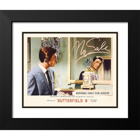 Elizabeth Taylor - Butterfield 8 - Lobby Card Black Modern Wood Framed Art Print with Double Matting by Hollywood Photo Archive