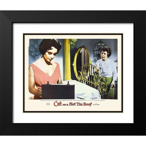 Elizabeth Taylor - Cat on a Hot Tin Roof - Lobby Card Black Modern Wood Framed Art Print with Double Matting by Hollywood Photo Archive