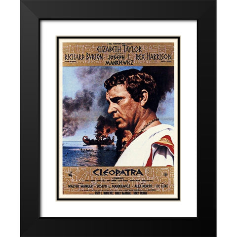 Richard Burton - Cleopatra - Poster Black Modern Wood Framed Art Print with Double Matting by Hollywood Photo Archive