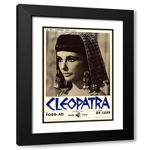 Italian - Elizabeth Taylor - Cleopatra - Poster Black Modern Wood Framed Art Print with Double Matting by Hollywood Photo Archive