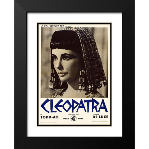 Italian - Elizabeth Taylor - Cleopatra - Poster Black Modern Wood Framed Art Print with Double Matting by Hollywood Photo Archive