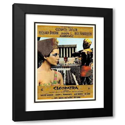 Elizabeth Taylor - Cleopatra - Poster Black Modern Wood Framed Art Print with Double Matting by Hollywood Photo Archive
