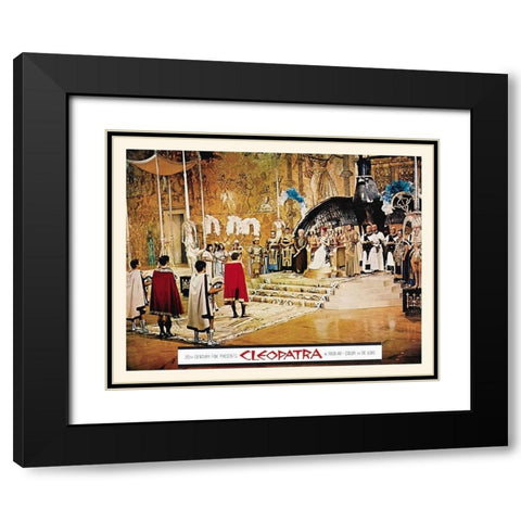 Elizabeth Taylor - Cleopatra - Lobby Card Black Modern Wood Framed Art Print with Double Matting by Hollywood Photo Archive